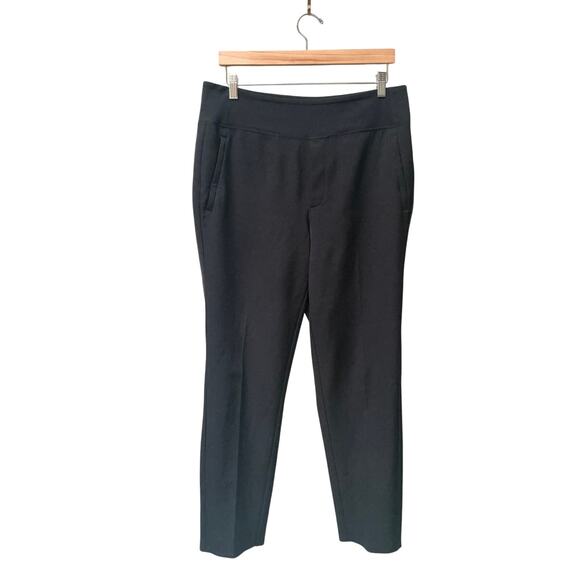 Athleta Endless High Rise Pull-On Pants SZ 12T Black Athleisure Travel Easy Fit - Picture 3 of 8